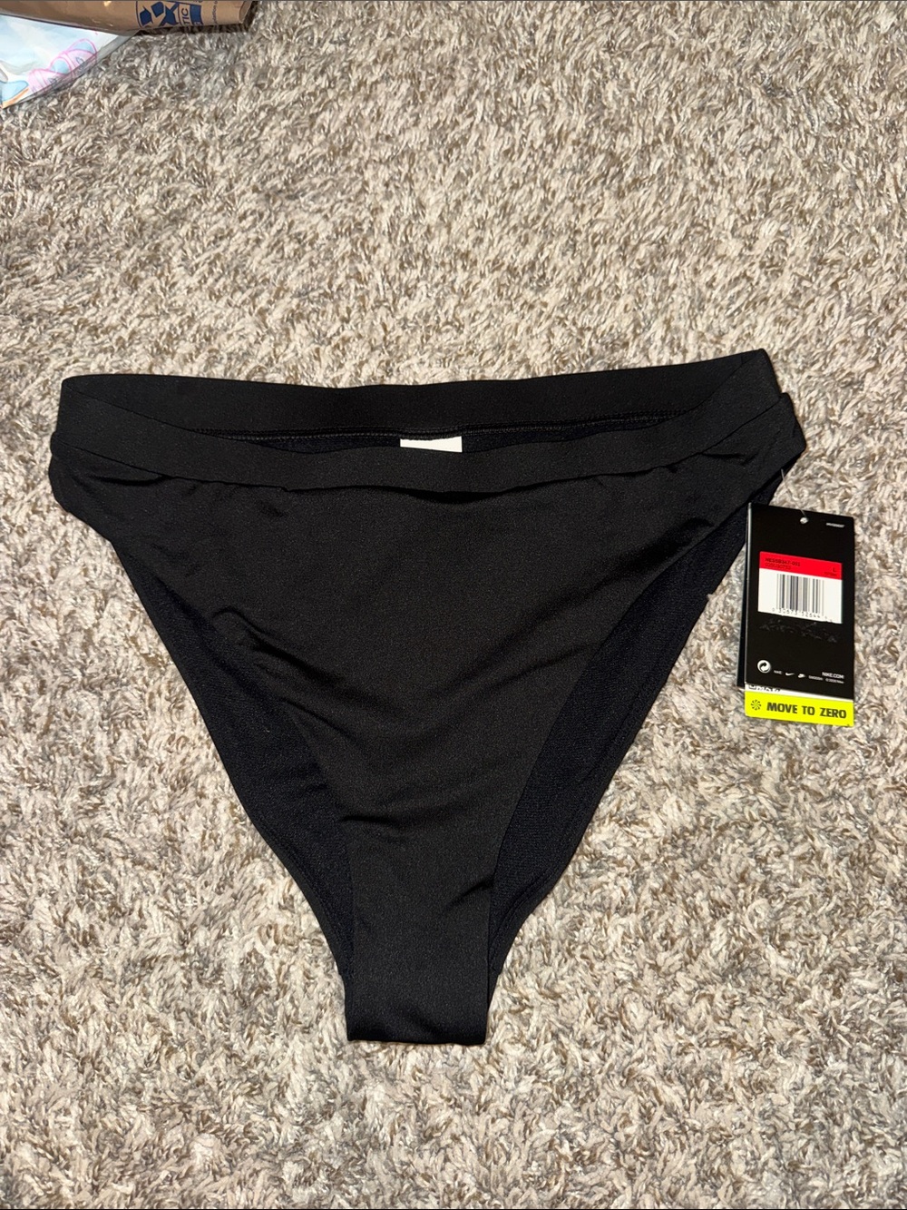 Nike Black Swim Bikini Bottoms - Solid Black